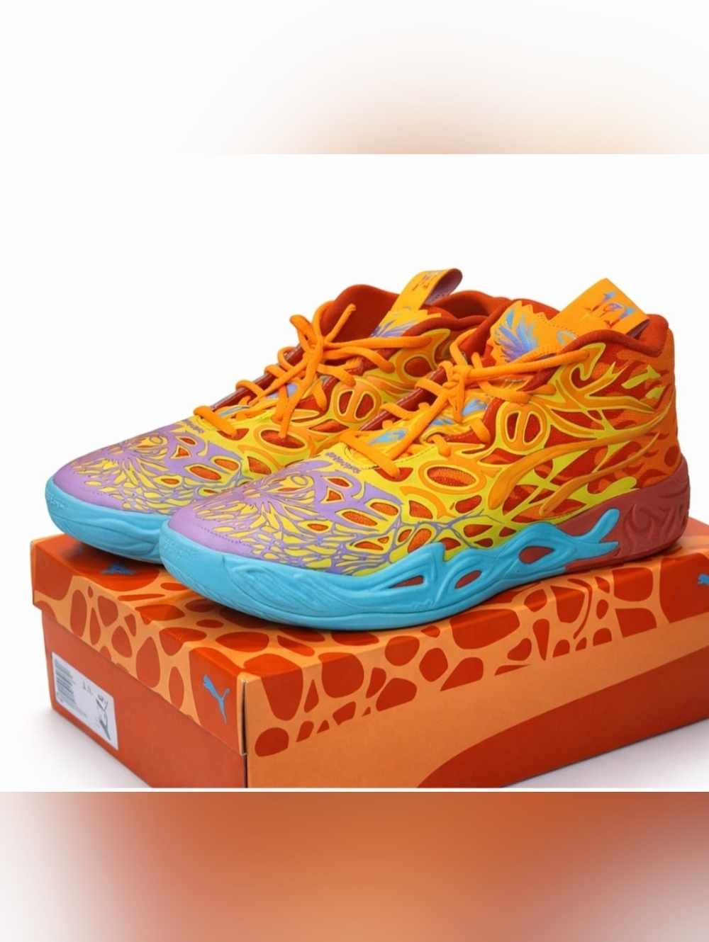 PUMA Mens X Lamelo Ball Mb.04 Phoenix Basketball Sneakers Shoes - Red